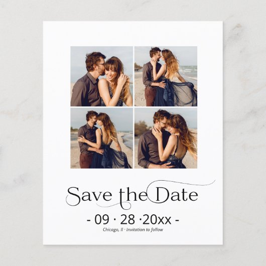 予算婚約発表写真カード (裏面)