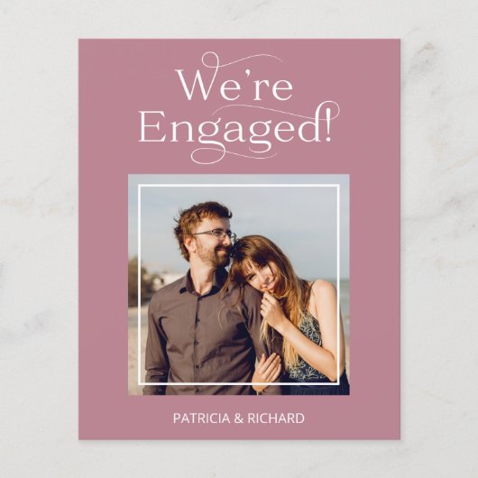 予算婚約発表写真カード (正面)