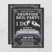 予算婚約4 Photo Crawfishパーティー招待状 (正面/裏面)