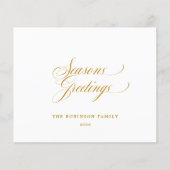 予算季節のごあいさつ金ゴールドスクリプトタイポグラフィ (正面)