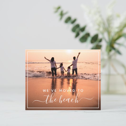 予算家族の写真の新しい住所のお知らせ (スタンド正面)