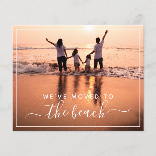 予算家族の写真の新しい住所のお知らせ (正面)