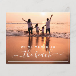 予算家族の写真の新しい住所のお知らせ