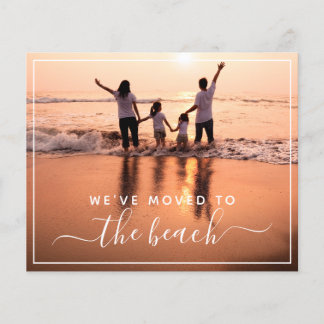 予算家族の写真の新しい住所のお知らせ