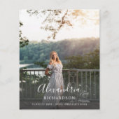 予算対応スクリプト モード 名前 フォト 卒業 縦 チラシ (正面)