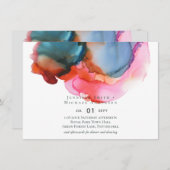 予算対応 アブストラクト レインボー ウォーターカラー ウェディング (正面/裏面)