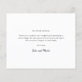 予算導入ベビー3写真サンキューカード (裏面)