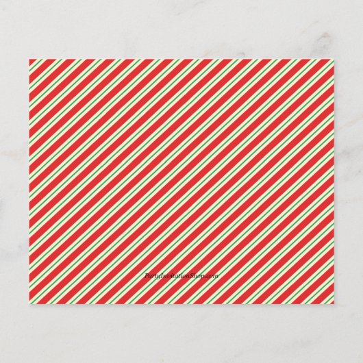 予算小妖精や小人レッグクリスマスホリデーパーティー招待状 (裏面)