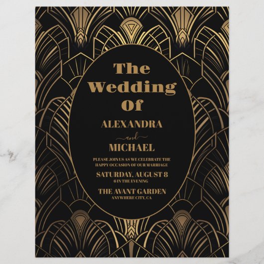 予算幾何学的アールデコ結婚ズ チラシ (正面)