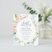 予算幾何学的フローラブライダルシャワー招待状 (スタンド正面)