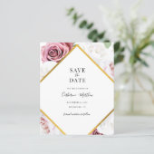 予算幾何学的フローラ赤面ピンク日付の保存 (スタンド正面)