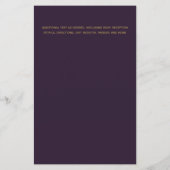 予算庁ティール(緑がかった色)ターコイズ金ゴールド誕生日招待状 (裏面)