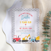 予算建築車少年バースデーパーティー