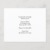 予算引っ越しましたかわいい犬の引越し告知 (裏面)