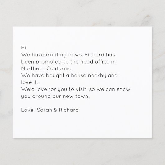 予算引っ越しましたと写真の移動告知 (裏面)