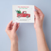 予算引っ越しましたのクリスマスムービングアナウンス チラシ (手)