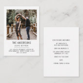 予算引っ越しましたの変更アドレス写真の移動 ノートカード (正面/裏面)