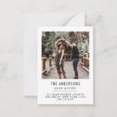 予算引っ越しましたの変更アドレス写真の移動 ノートカード (正面)