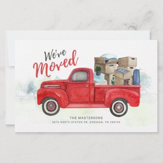 予算引っ越しましたの新しい住所の引越しのお知らせ (正面)