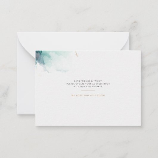 予算引っ越しましたの新しい住所の引越しのお知らせ ノートカード (裏面)
