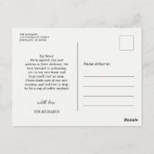 予算引っ越しましたの新しい住所の引越しのお知らせ ポストカード (裏面)