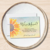 予算引っ越しましたひまわり移動発表 ノートカード