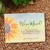 予算引っ越しましたひまわり移動発表 ノートカード