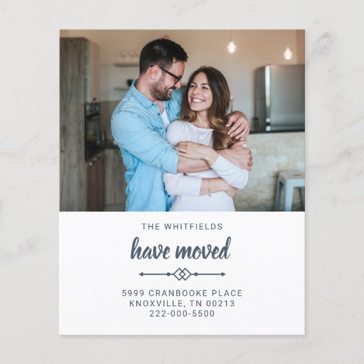 予算引っ越しましたアドレス写真ムービングカード (正面)