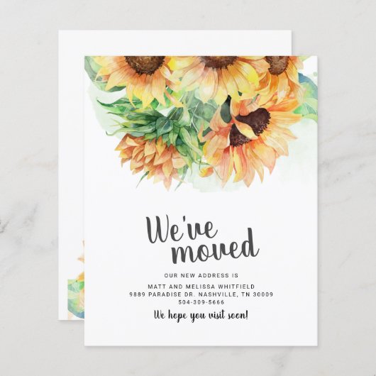 予算引っ越しましたウォーターコーラーヒマワリ移動 (正面/裏面)