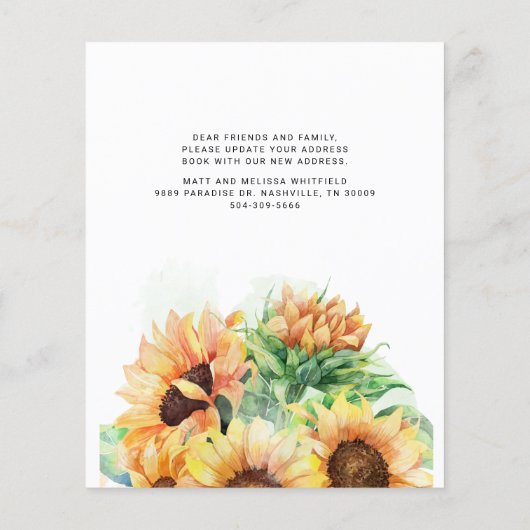 予算引っ越しましたウォーターコーラーヒマワリ移動 (裏面)