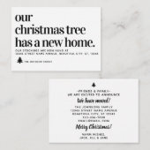予算引っ越しましたクリスマスツリー新しいホームムービング ノートカード (正面/裏面)