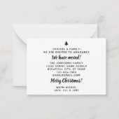 予算引っ越しましたクリスマスツリー新しいホームムービング ノートカード (裏面)