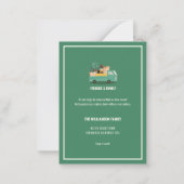 予算引っ越しましたグリーントラック道路上の移動 ノートカード (裏面)