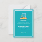 予算引っ越しましたターコイズフロントドア移動 ノートカード (裏面)