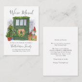 予算引っ越しましたドアクリスマスホリデームービング ノートカード (正面/裏面)