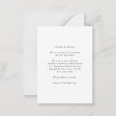 予算引っ越しましたドアクリスマスホリデームービング ノートカード (裏面)