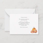 予算引っ越しましたドアパンプキン秋ムービングカード ノートカード (裏面)