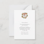 予算引っ越しましたパンプキンドア移動カード ノートカード (裏面)