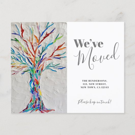 予算引っ越しましたファミリーツリー移動カード (正面)