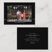 予算引っ越しましたフォトブラックポストカード ノートカード (正面/裏面)