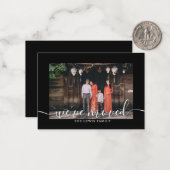 予算引っ越しましたフォトブラックポストカード ノートカード (正面/裏面インサイチュ)