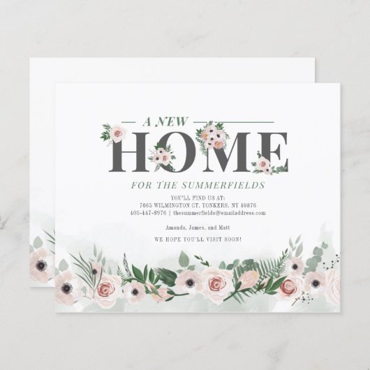 予算引っ越しましたフローラの新しいアドレスのお知らせ (正面/裏面)