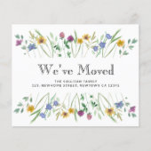 予算引っ越しましたフローラ移動案内カード (正面)