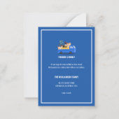 予算引っ越しましたブルートラックオンザロードムービング ノートカード (裏面)