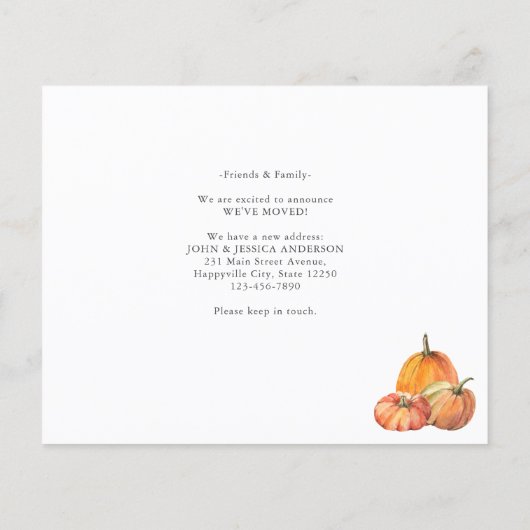 予算引っ越しましたホワイトドアパンプキン秋移動 (裏面)