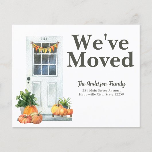 予算引っ越しましたホワイトドアパンプキン秋移動 (正面)