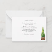 予算引っ越しましたホワイトドア植物移動カード ノートカード (裏面)