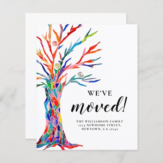 予算引っ越しましたモダンの動きのお知らせ (正面/裏面)