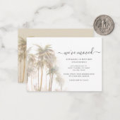 予算引っ越しましたヤシの木の動きのお知らせ ノートカード (正面/裏面インサイチュ)