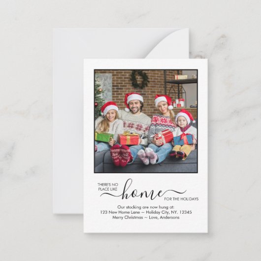 予算引っ越しました写真ニューホームホリデームービング ノートカード (正面)